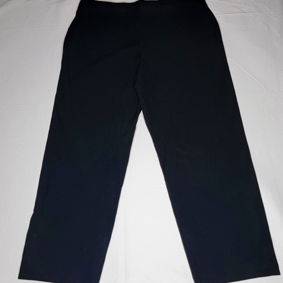 Women's Eileen Fisher Black Wide Leg Pants Size L #433 - Picture 1 of 7